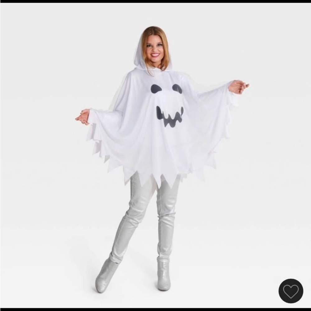 Women's Spooky Ghost Poncho Costume